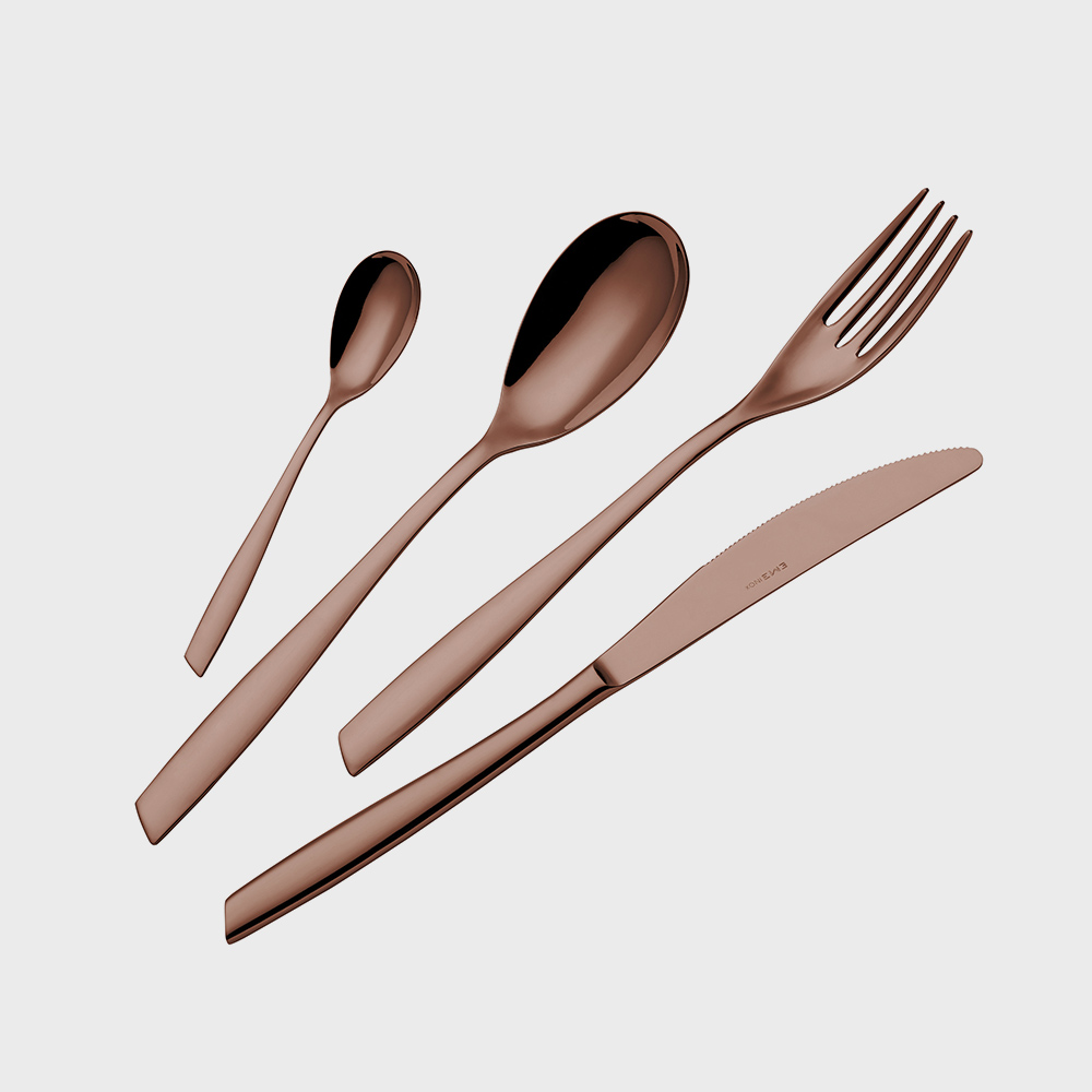 Eleven Chocolate set 24 pezzi, posate per 6 persone