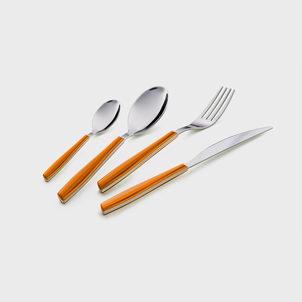 Color Wave Set da Tavola 4 Pezzi Arancio