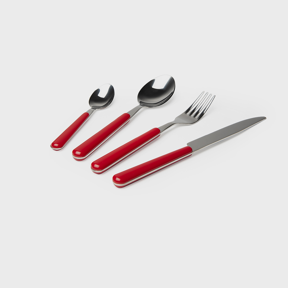 Servizio 24 posate Jolly rosso