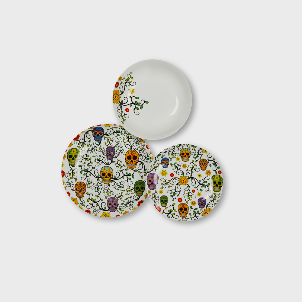 Servizio tavola 18 pz Calavera