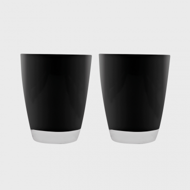Confezione 6 bicchieri happy colour nero