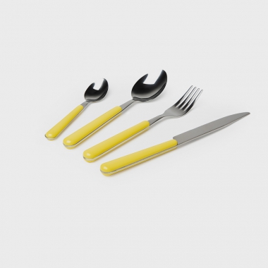 Servizio 24 posate Jolly giallo