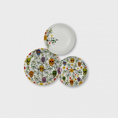 Servizio tavola 18 pz Calavera