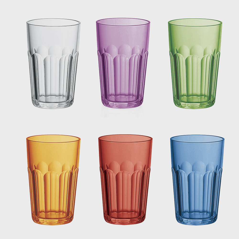 Set 6  Bicchiere molato alto