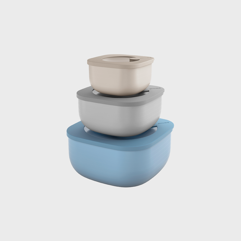 Set 3 contenitori bassi Store&More
