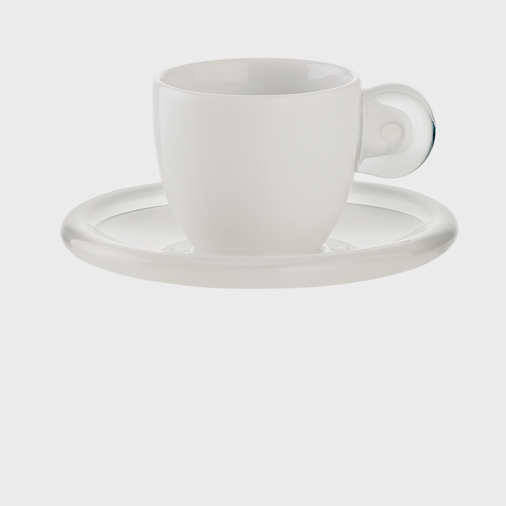 Set 6 tazzine caffè c/piattino Gocce