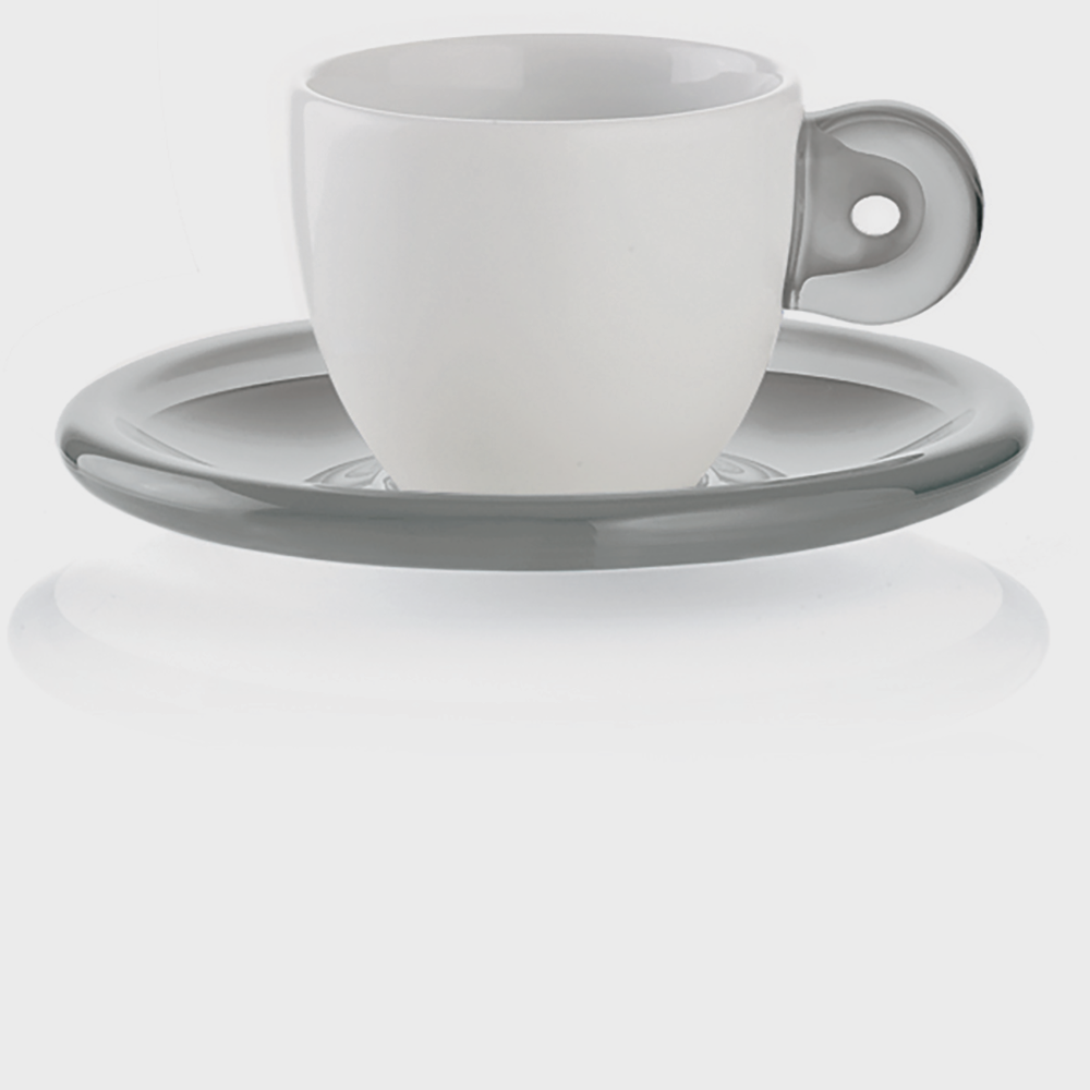 Set 6 tazzine caffè c/piattino Gocce