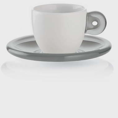 Set 6 tazzine caffè c/piattino Gocce